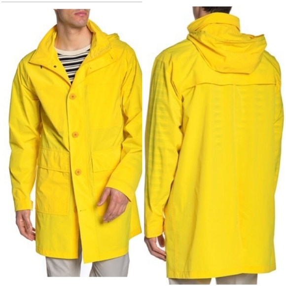 tommy hilfiger yellow rain jacket